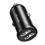 Autoladegerät usams USA000867 — Dual USB 2×2,4A, Schwarz