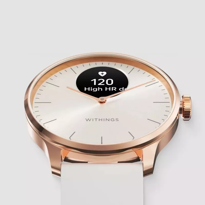Hybrid-Smartwatch Withings ScanWatch Light Gold Weiß