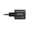 Wandladegerät Unitek P1128ABK01-EU – 2-Port GaN USB‑C & USB‑A, insgesamt 20W, schwarz