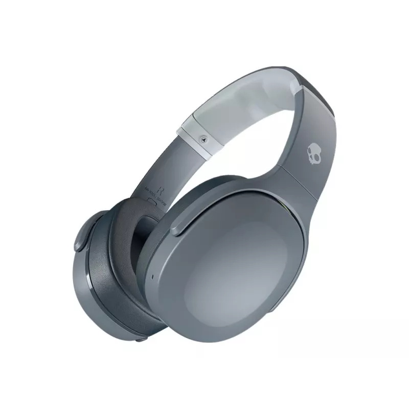 Kopfhörer Skullcandy Crusher Evo — kabelgebunden & Bluetooth, grau, 40 Std. Akku, USB-C, AUX, faltbar