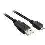 USB 2.0 Kabel, USB-A Stecker > Micro-USB Stecker (schwarz, 2,0 Meter)