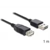 USB-Kabel DeLOCK EASY-USB 2.0-A 1m Schwarz