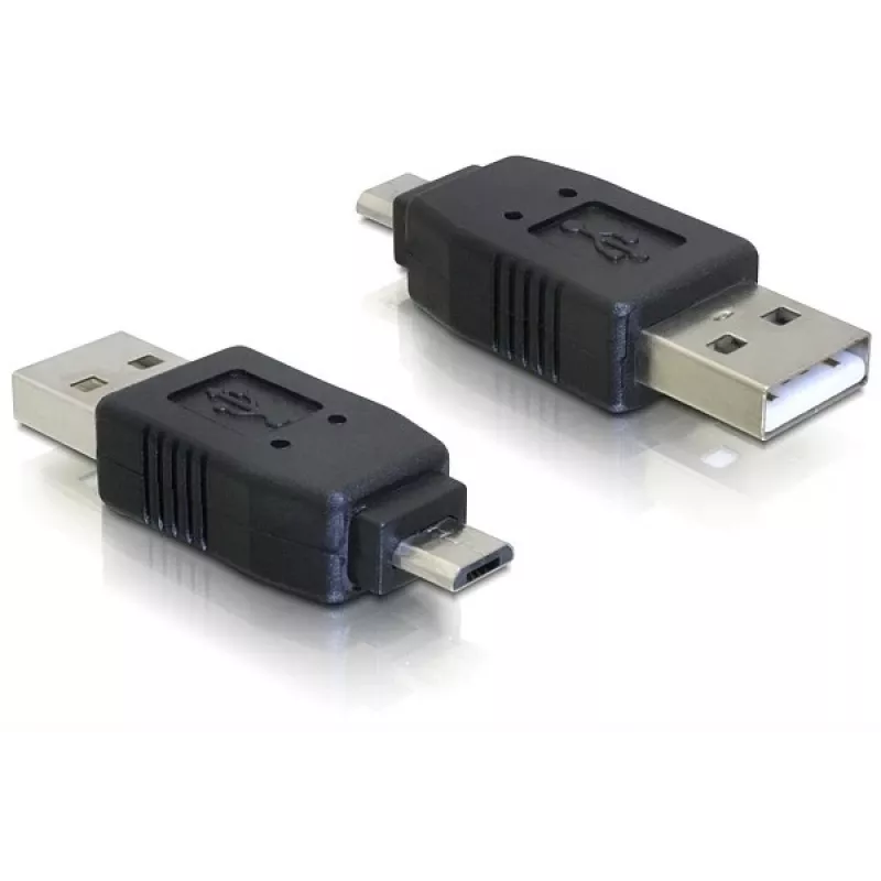 Adapter USB Micro-B-Stecker auf USB 2.0 A-Stecker DeLOCK 65036 Schwarz