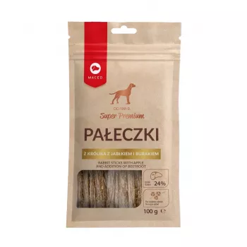 MACED Rabbit-Sticks mit Apfel und Rote-Bete-Zusatz - Hundeleckerli - 100g