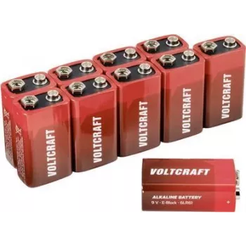 VOLTCRAFT 6LR61 9 V Block-Batterie Alkali-Mangan 550 mAh 9 V 10 Stück (VC-12629385)