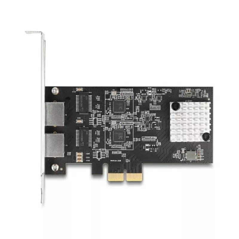DeLOCK 81261 PCI Express x2 Netzwerkkarte, 2 x RJ45 5 Gigabit LAN