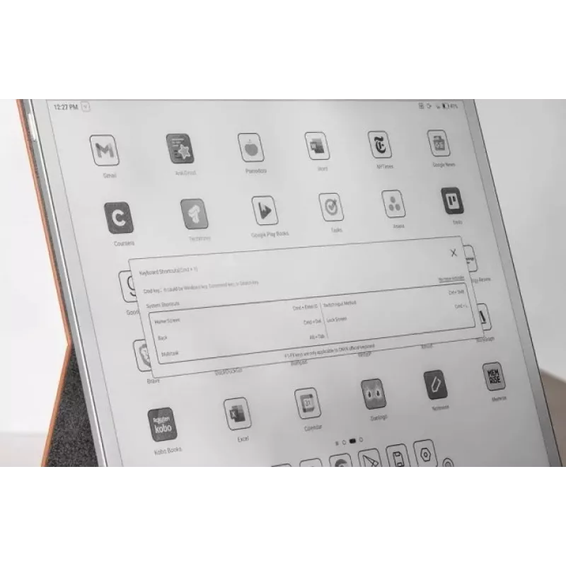 Tastatur-Case für Onyx Boox Note Max und Tab X C — braune Schutzfolie mit integrierter Tastatur
