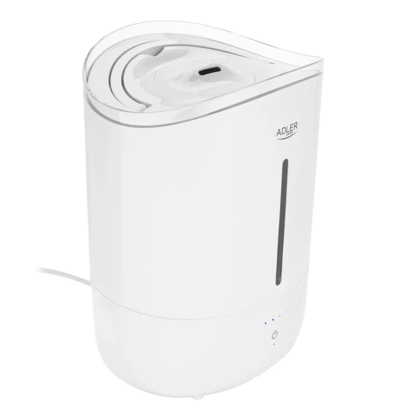 Adler Luftbefeuchter | AD 7971 | 30 W | Wassertankkapazität 5 L | Ultraschall | Befeuchtungsleistung 100-250 ml/h | Weiß