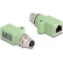 DeLOCK 60681 M12 RJ45 Steckverbinder grün M12 RJ45 vergoldet