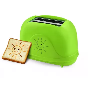 Elektrischer Tischtoaster ESPERANZA EKT003, 2 Scheiben, 750 W, 7 Bräunungsstufen, Auftaufunktion, herausnehmbare Krümelschublade, grün