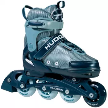 Inline-Skates HUDORA Leon 2.0, verstellbare Größe 37–40, blau/grau