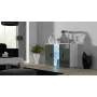 Sideboard cama meble SOHO S7, 120 cm, weiß/grau Hochglanz, 3 Türen, 4 Einlegeböden