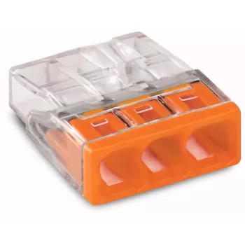 Wago 2273-203 Kabelverbinder/Verteiler Orange, Transparent