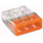 Wago 2273-203 Kabelverbinder/Verteiler Orange, Transparent