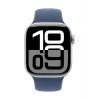 Watch Series 10 GPS 42 mm Silber Aluminiumgehäuse mit Denim Sportarmband – S/M