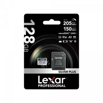 Flash-Speicher Lexar 128 GB UHS-I MicroSDXC Professional SILVER PLUS