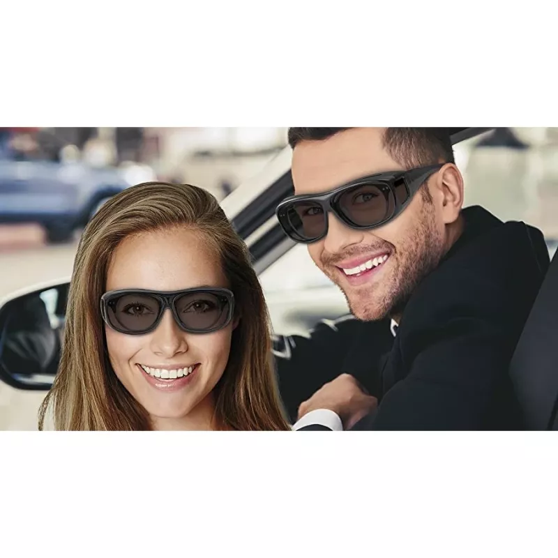 Sonnenbrille WEDO 271 48599 Oval, Wrap-around, Unisex, polarisierende Gläser, Überbrillen-Design