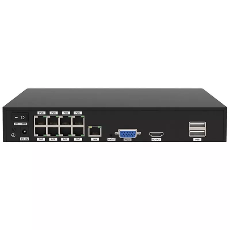 Foscam FNA108E-T4-2T FNA108E-T4-2T LAN IP-Überwachungskamera-Set 8-Kanal mit 4 Kameras 3840 x 2160 Pixel (FNA108E-T4-2T)