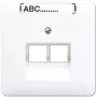 Wandsteckdose RJ-45 Jung CD 569-2 NAUA WW — Weiß