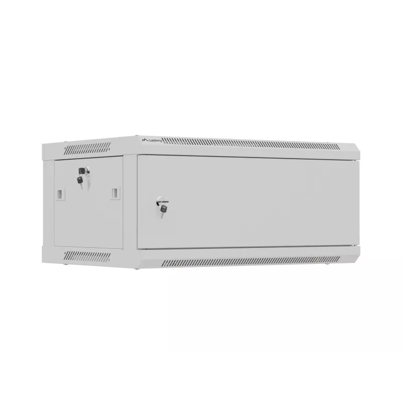 Wandmontierbarer 19-Zoll-Installationsschrank LANBERG WF01-6404-00S 4U 600×450 mm, grau