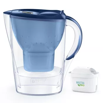 Wasserfilter-Kanne BRITA Marella Maxtra Pro 2,4 L, Maxtra Pro Ersatzkartusche, blau