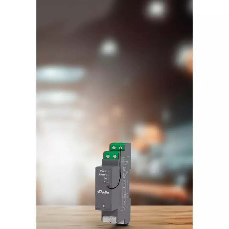 Halbleiterrelais Shelly Wave Pro 2 2-Kanal 25 A 110–240 V DIN-Schiene, 868,4 MHz
