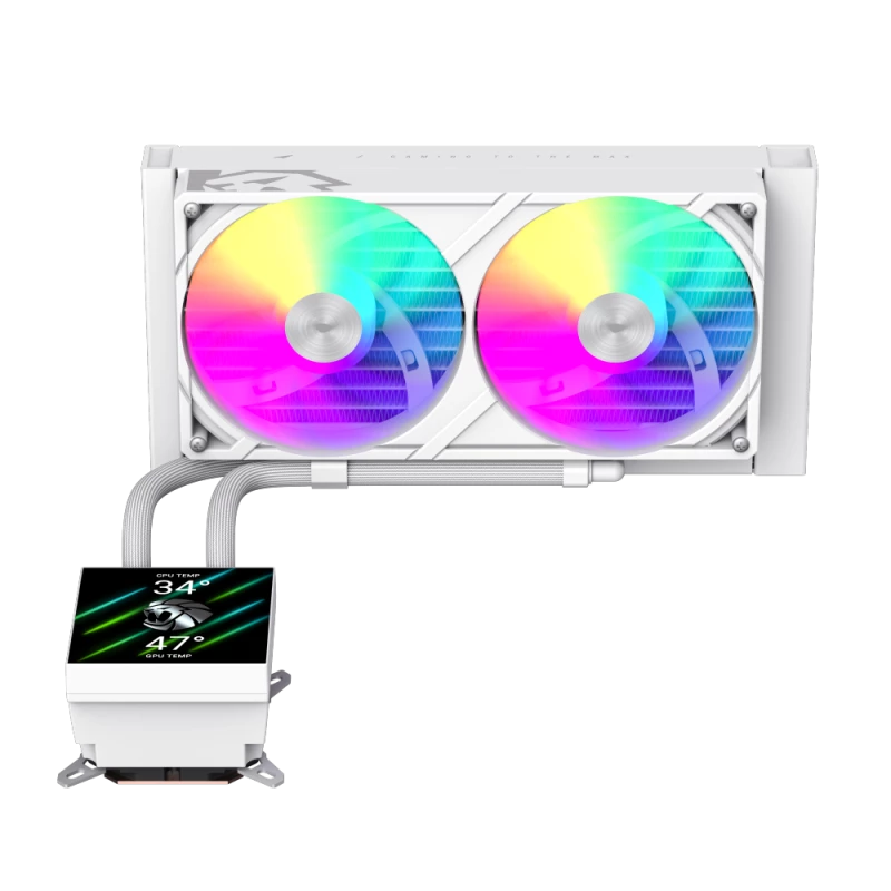 Gamemax CPU-Flüssigkeitskühler | GLACIER 240 LCD WH | Intel, AMD