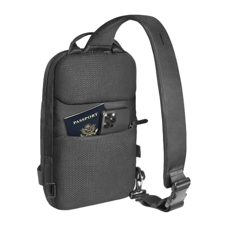Umhängetasche Tomtoc Navigator-T24 S — schwarz, kompakt für den täglichen Bedarf