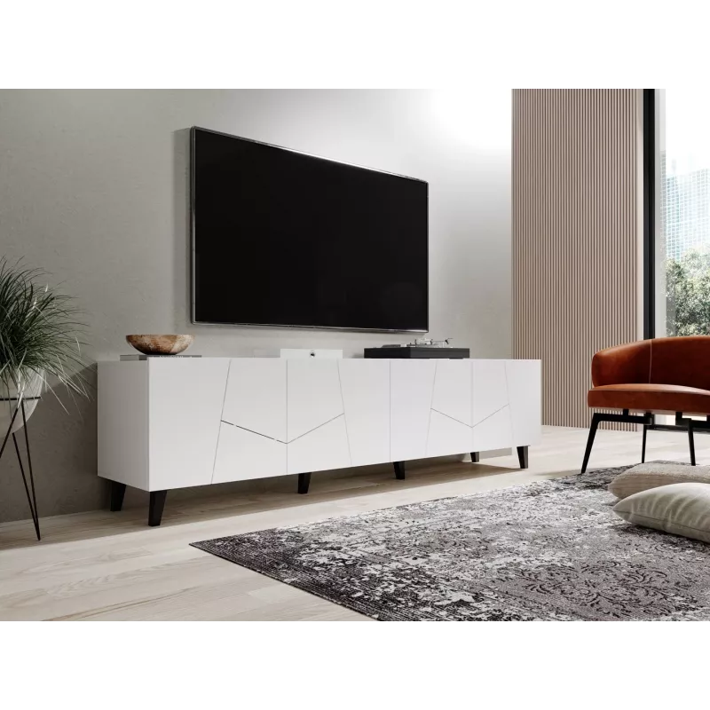 RTV-Schrank ETNA 200x42x52 weiß matt