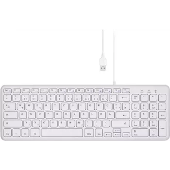 Perixx PERIBOARD-213 DE W USB-Tastatur Deutsch, QWERTZ Weiß (11960)