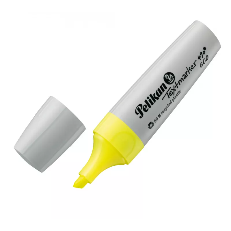 Marker Pelikan Textmarker 490 eco 4 Stück Keilspitze Grün Orange Pink Gelb