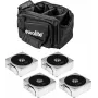 flach Light Set 4x AKKU EUROLITE 20000425 mit Soft-Bag – 4-teiliges batteriebetriebenes Flachscheinwerfer-Set