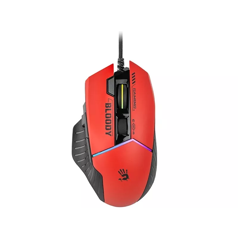 Gaming-Maus A4Tech Bloody W95Max – Rechtshänder, kabelgebunden USB, 12000 DPI, 1 ms, 250 ips, 50 Mio. Klicks, 146 g