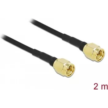 Antennenkabel DeLOCK SMA-Stecker auf SMA-Stecker LMR/CFD100 2 m