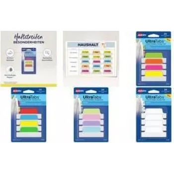 Beschriftungslaschen AVERY 74789 beschreibbar Polyester weiß 63,5 x 25 mm für Aktenordner und Ordner