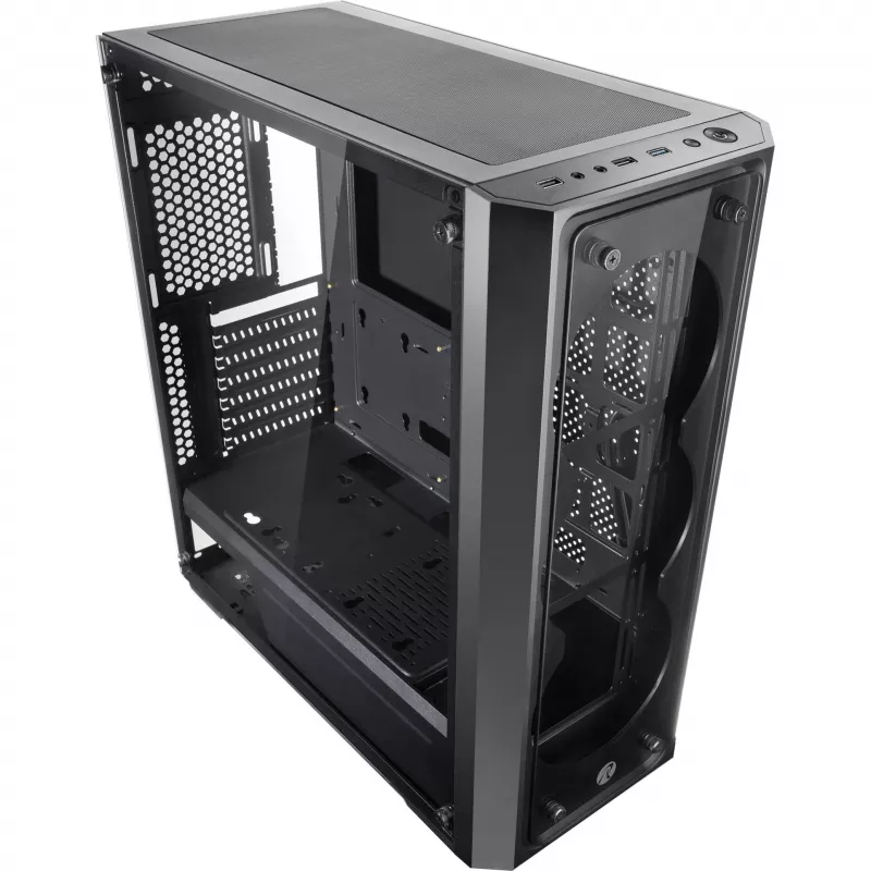 RAIJINTEK PONOS TG4 - Desktop - PC - SPCC - Schwarz - ATX - EATX - EEB - micro ATX - Mini-ATX - Gaming