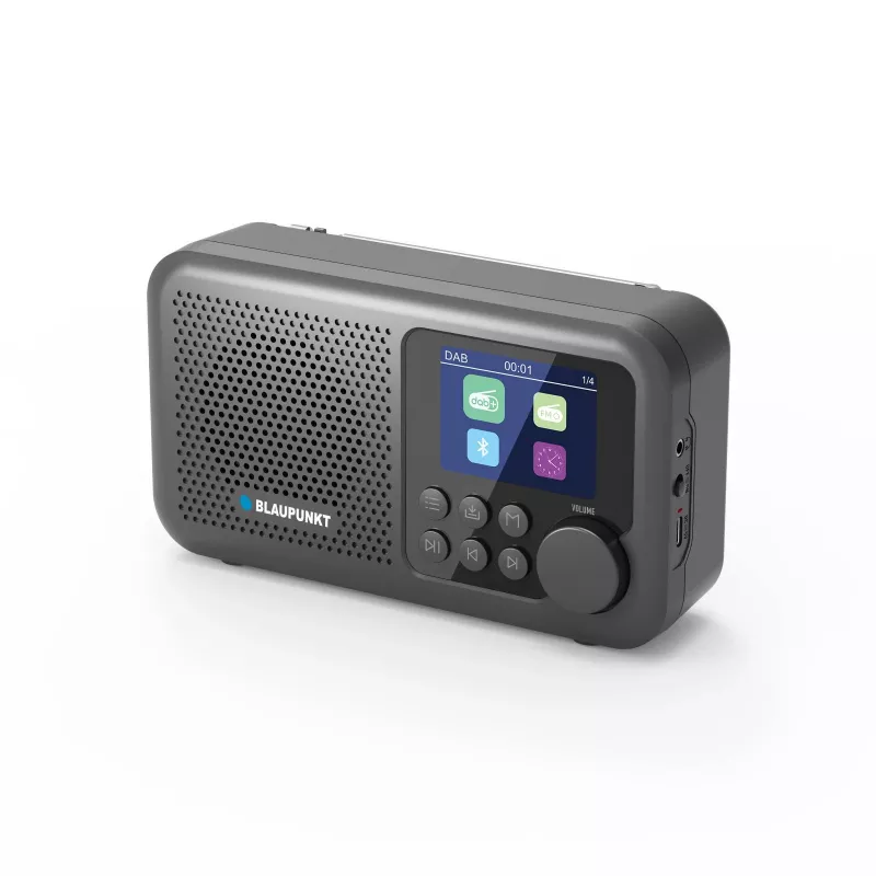 DAB+/UKW-Radio BLAUPUNKT DR8BK – digitaler Radiowecker mit FM/DAB+, Bluetooth 5.3, 2 W, 1800 mAh, USB-Ladefunktion, schwarz