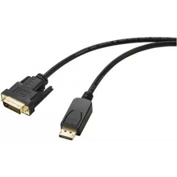 Renkforce DisplayPort / DVI-Adapterkabel DisplayPort-Stecker, DVI-D 24+1pol. Stecker 1,80 m Schwarz RF-5771518 PVC-Mantel DVI-Kabel (RF-5771518)