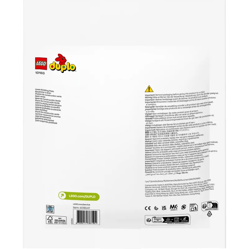 LEGO DUPLO 10460 Grüne Bauplatte