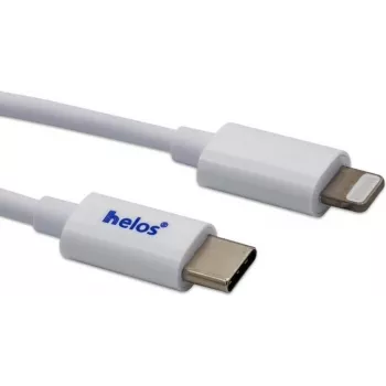 USB-C-auf-Lightning-Kabel helos 718011 – 1 m, weiß, Datensynchronisation und Laden