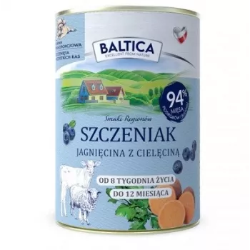 BALTICA regional flavours Welpe Lamm mit Kalb - Nassfutter für Hunde - 400g