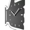 NeXtime Wanduhr 3072zw Thumbs up, 40,5x41 cm, Wand, Schwarz/Silber