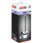 Tesa MOON Schwarz - WC-Bürste & Halter - Schwarz - Weiß - Glas - Metall - 112 mm - 145 mm