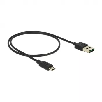 USB-Kabel DeLOCK 83845 USB 2.0 0,5 m USB A Micro-USB B Schwarz
