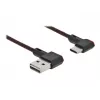 USB-Kabel DeLOCK EASY-USB 2.0 Typ-A Stecker auf Typ-C Stecker 0,5 m Schwarz