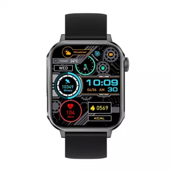 Smartwatch Colmi P80 schwarz – Handgelenk-Wearable, Farbdisplay, Gesundheits- und Aktivitätstracking