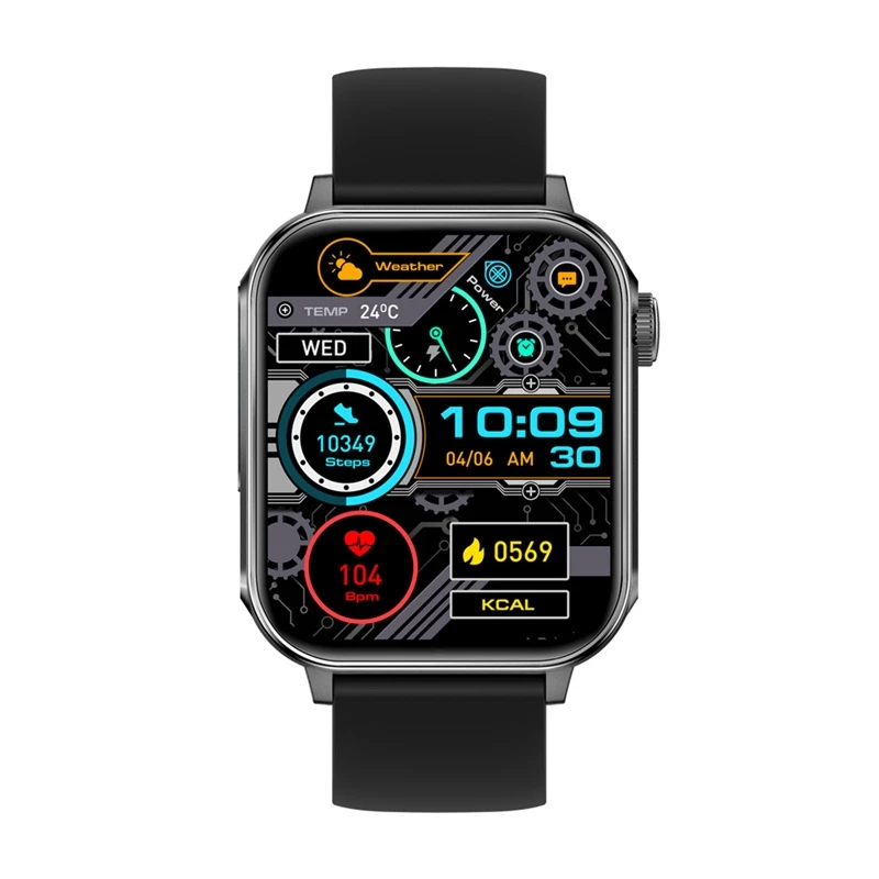 Smartwatch Colmi P80 schwarz – Handgelenk-Wearable, Farbdisplay, Gesundheits- und Aktivitätstracking