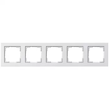 Wandplatte GIRA E2 Weiß — Thermoplast, schraubenloses Design, 80,8×366×9,3 mm