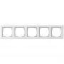 Wandplatte GIRA E2 Weiß — Thermoplast, schraubenloses Design, 80,8×366×9,3 mm