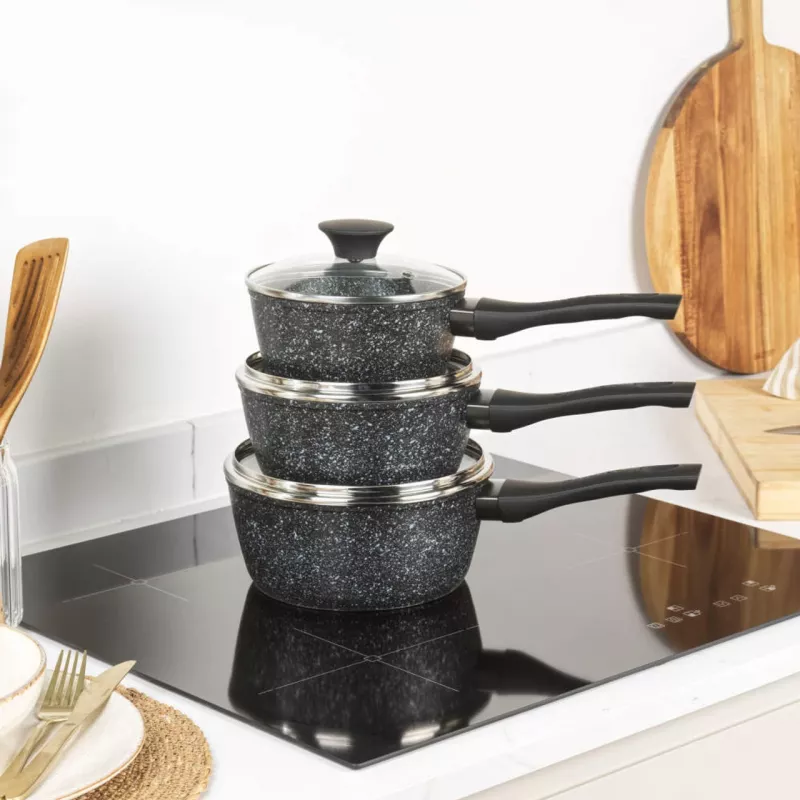 Kochset Salter BW11460BRMFOB 3-tlg. Aluminium Schwarz